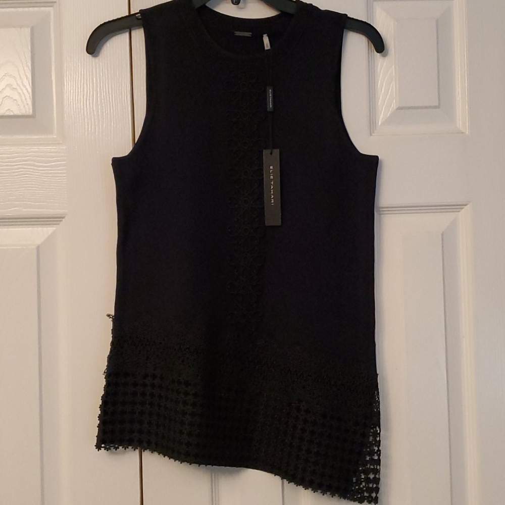 Lyndi Sweater in Navy w/ Black detailing - xs